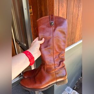 Cognac colored Frye boots size 8. Only worn a handful of times.
